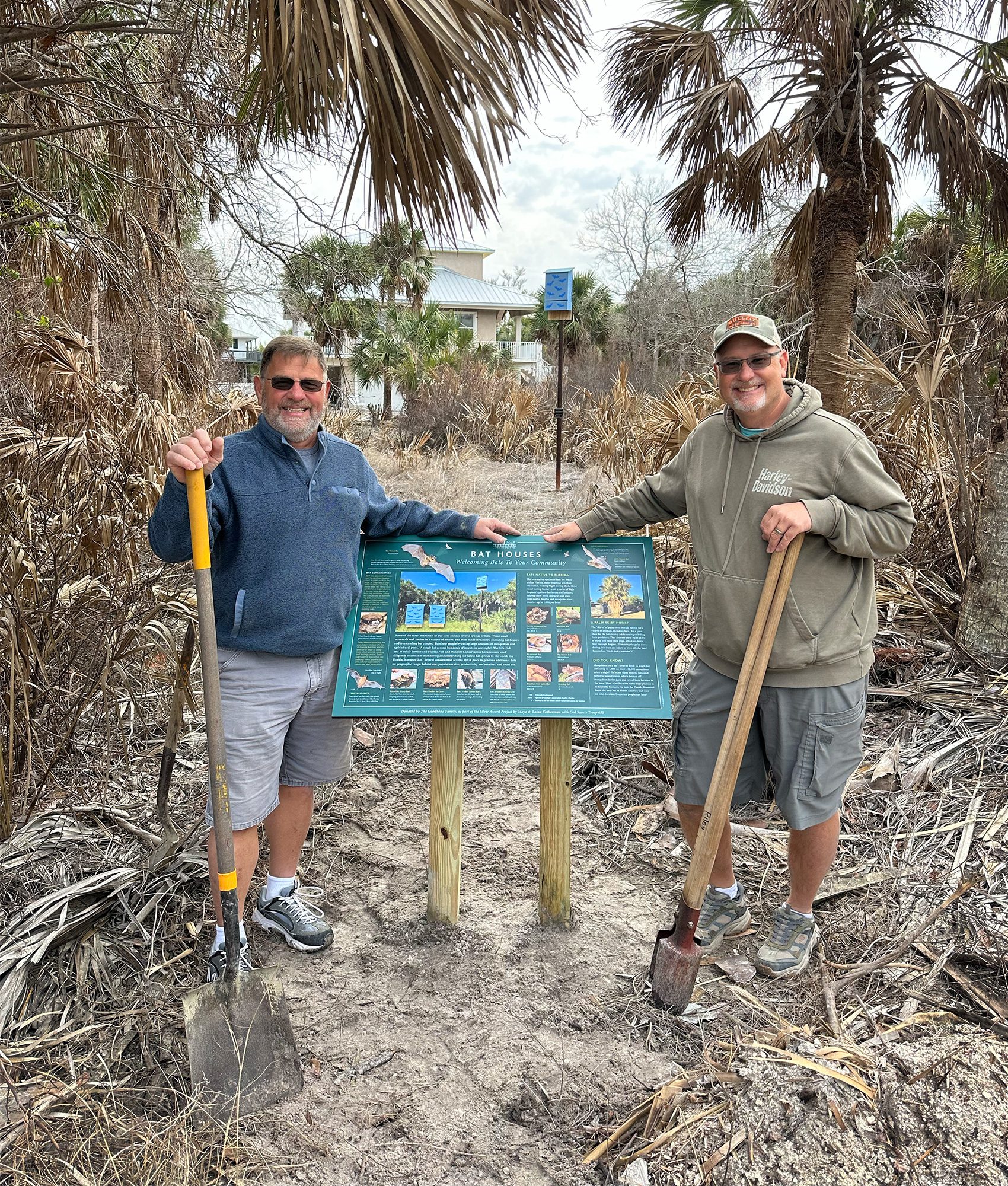 Volunteers Putting Up Educational Signs